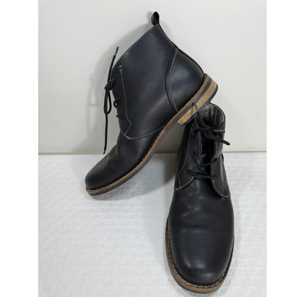 Original Penguin Hank OP Mens Black Leather Chukka Boots Size 10.5 OP100142